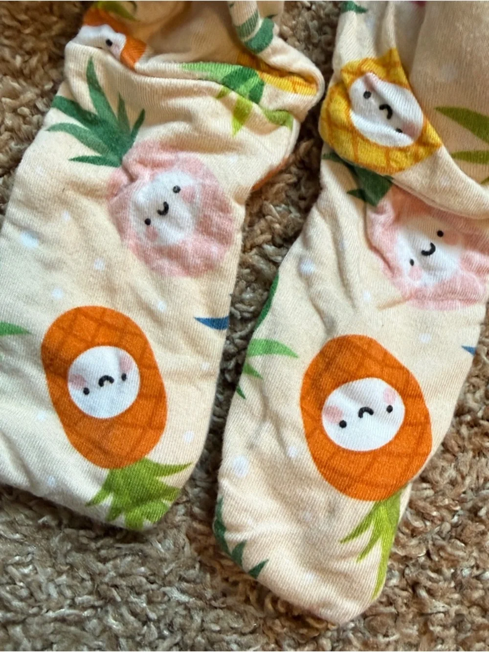 Millie & Roo Pineapple Bamboo Zippy Sleeper pajamas